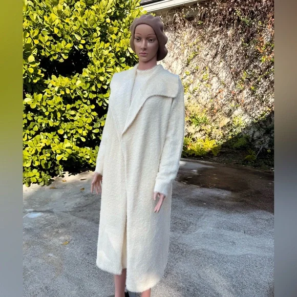 STYLEWE Cream Fuzzy Coat 2 piece - Picture 1 of 5